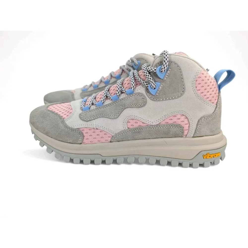 Brand Black Santa Monica Suede Sneaker In Grey Pink Vibram Sole Mens 10.5 M760BB